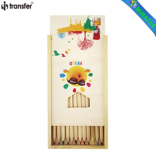 i-Transfer  wooden color pencil box